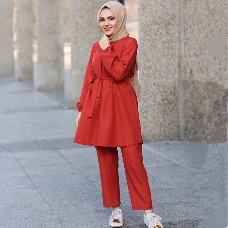 Arab girl Muslim plus size two-piece suit - Chic Angle